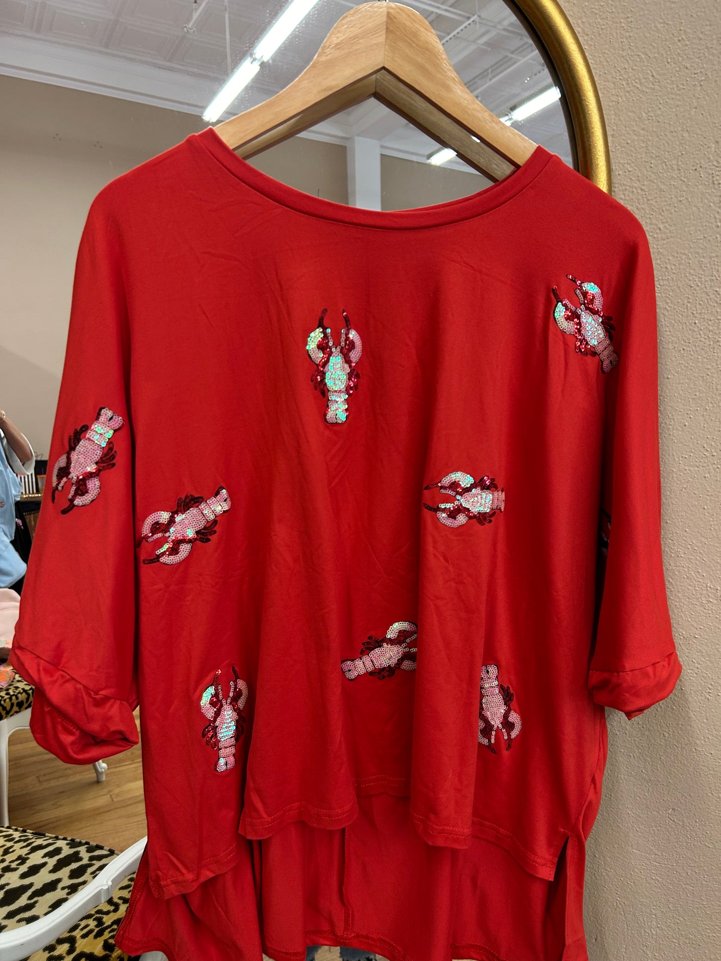 Lobster Sequin Top