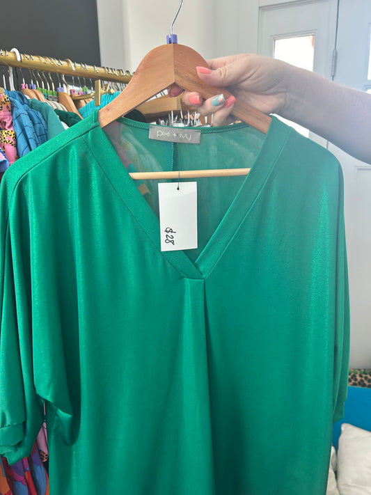 Green Shimmer Top