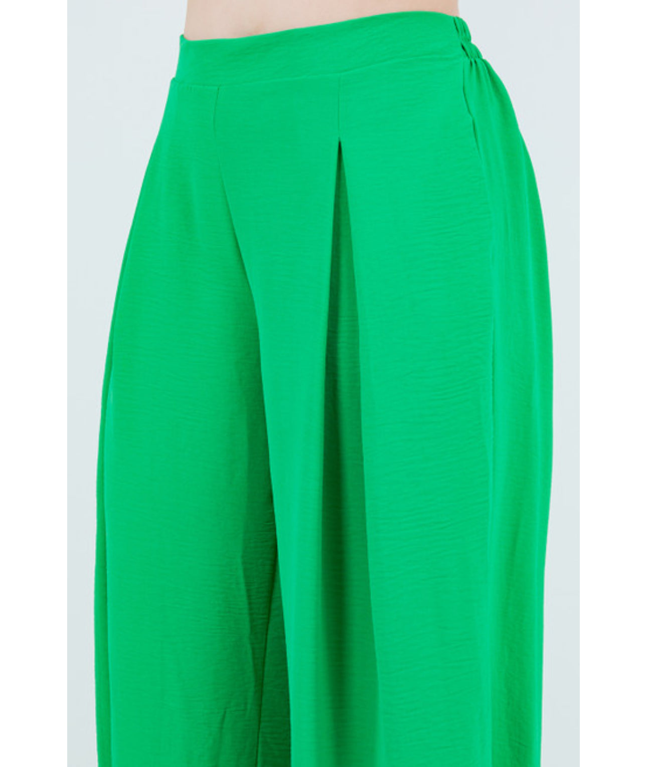 Wide Leg Pants With Front Pleat