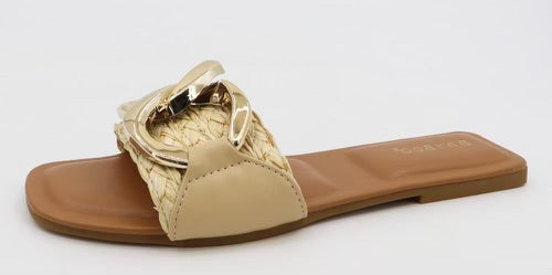 Big Gold Buckle Sandal