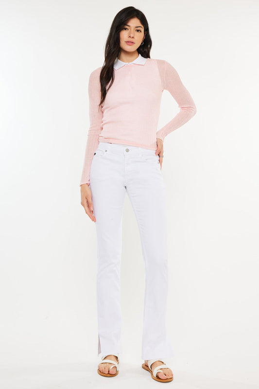 KanCan Flare Jeans with Side Slit